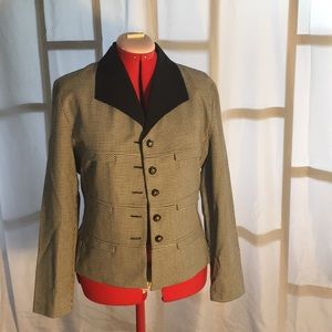 Houndstooth military jacket